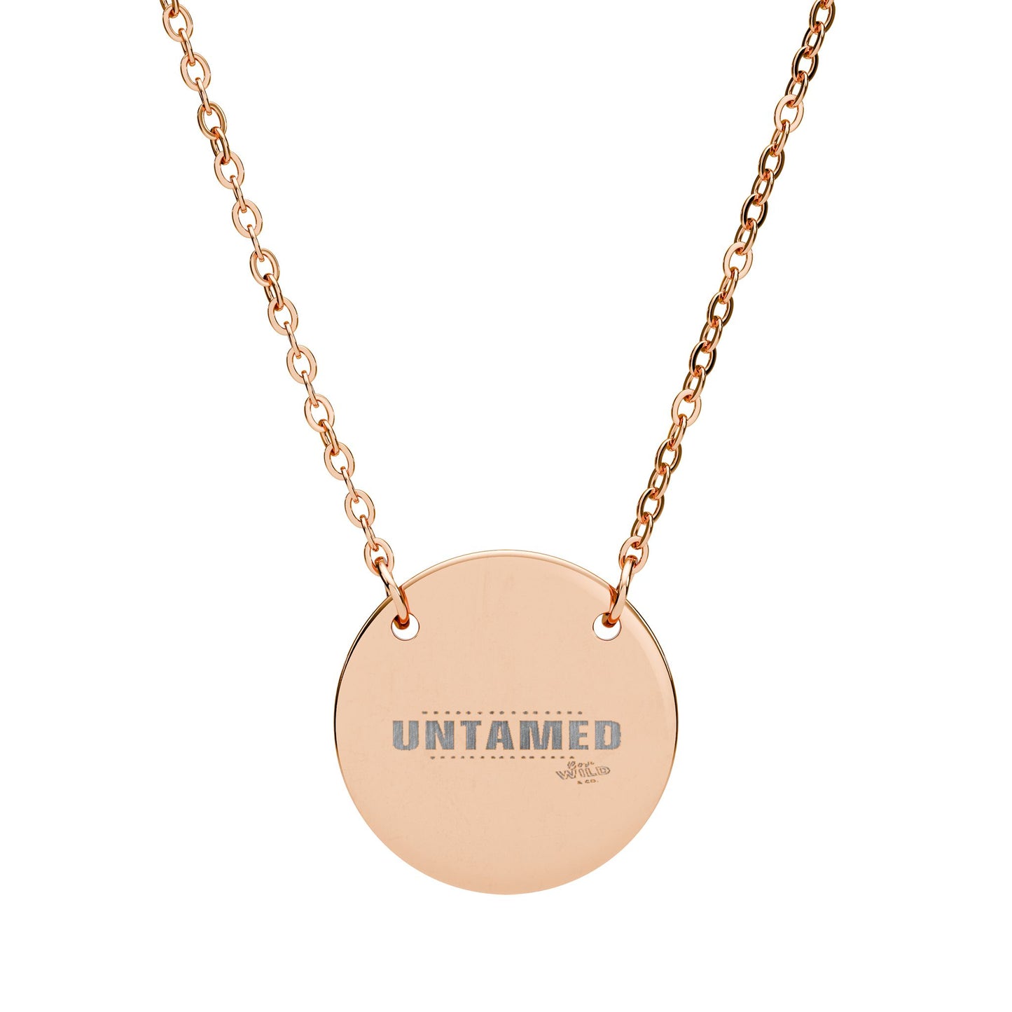 Engraved Untamed Circle Necklace-customizable