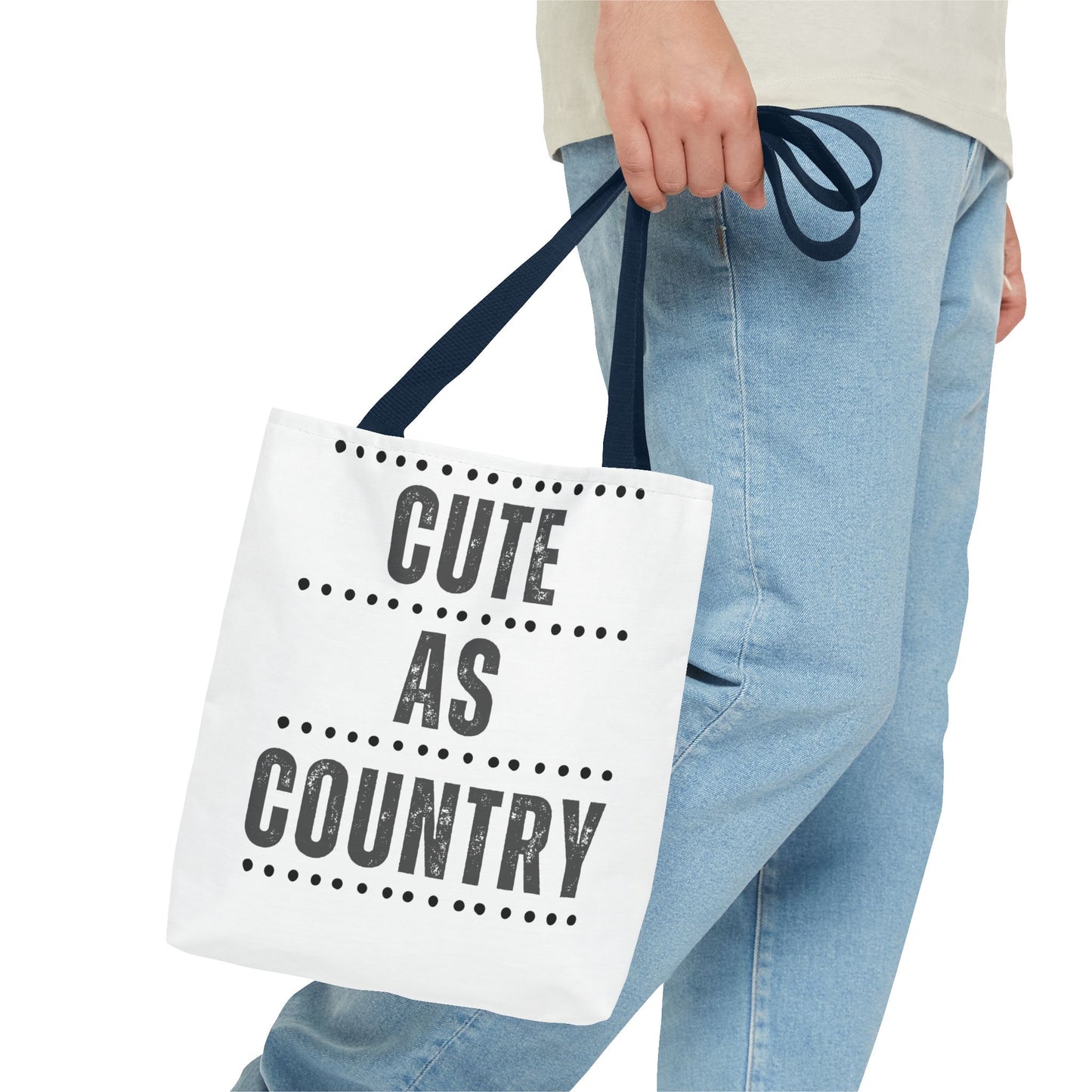 Cute As Country Rural Tote Bag — Farmhouse Rustic Market Tote