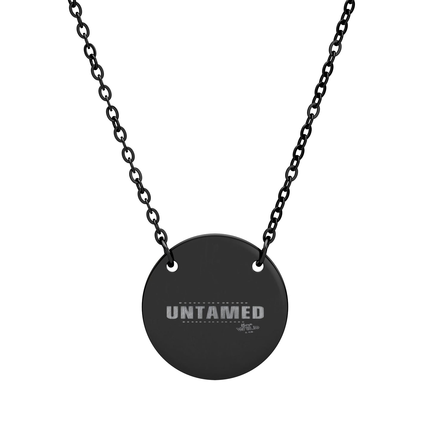 Engraved Untamed Circle Necklace-customizable