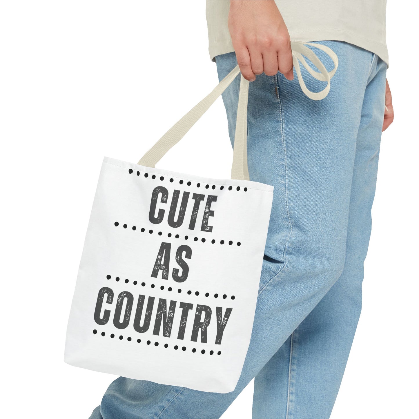 Cute As Country Rural Tote Bag — Farmhouse Rustic Market Tote