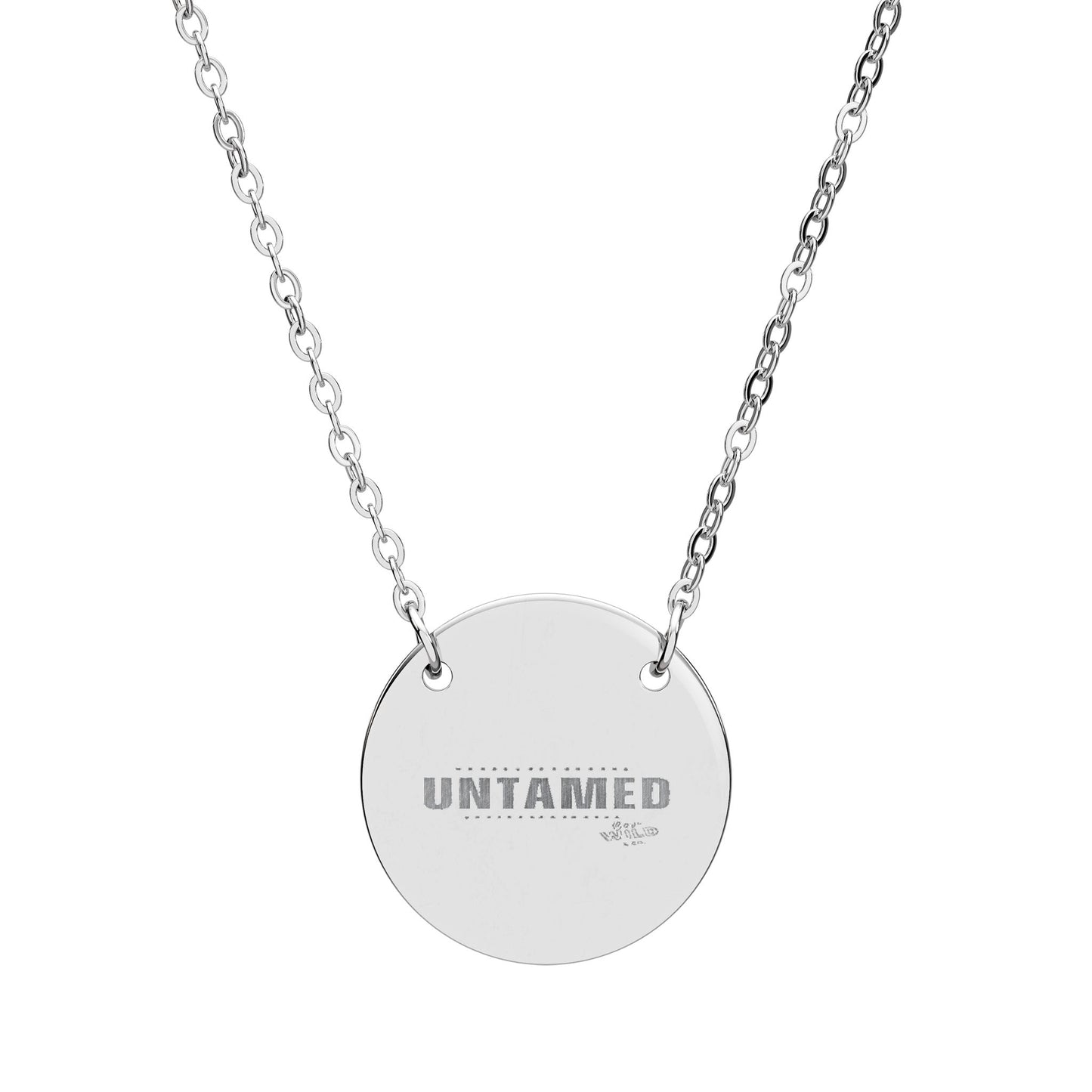 Engraved Untamed Circle Necklace-customizable
