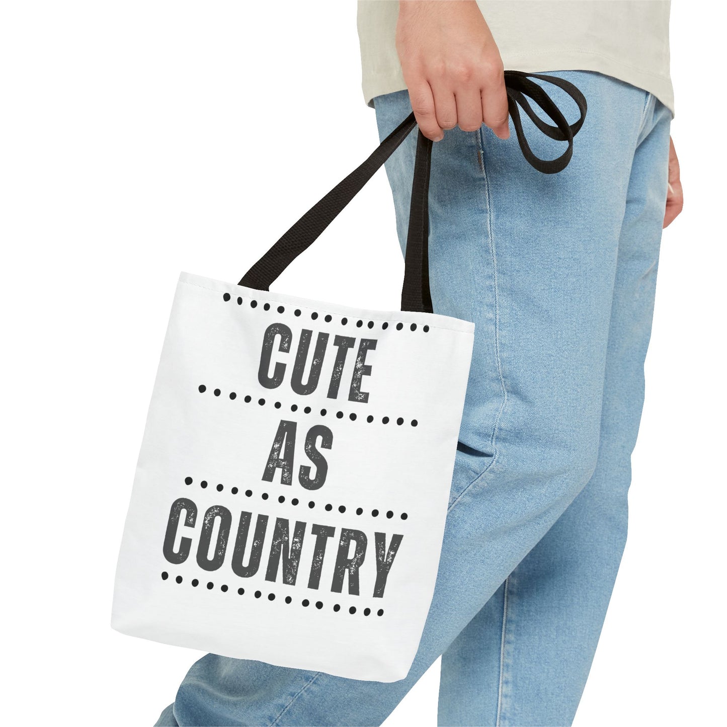 Cute As Country Rural Tote Bag — Farmhouse Rustic Market Tote