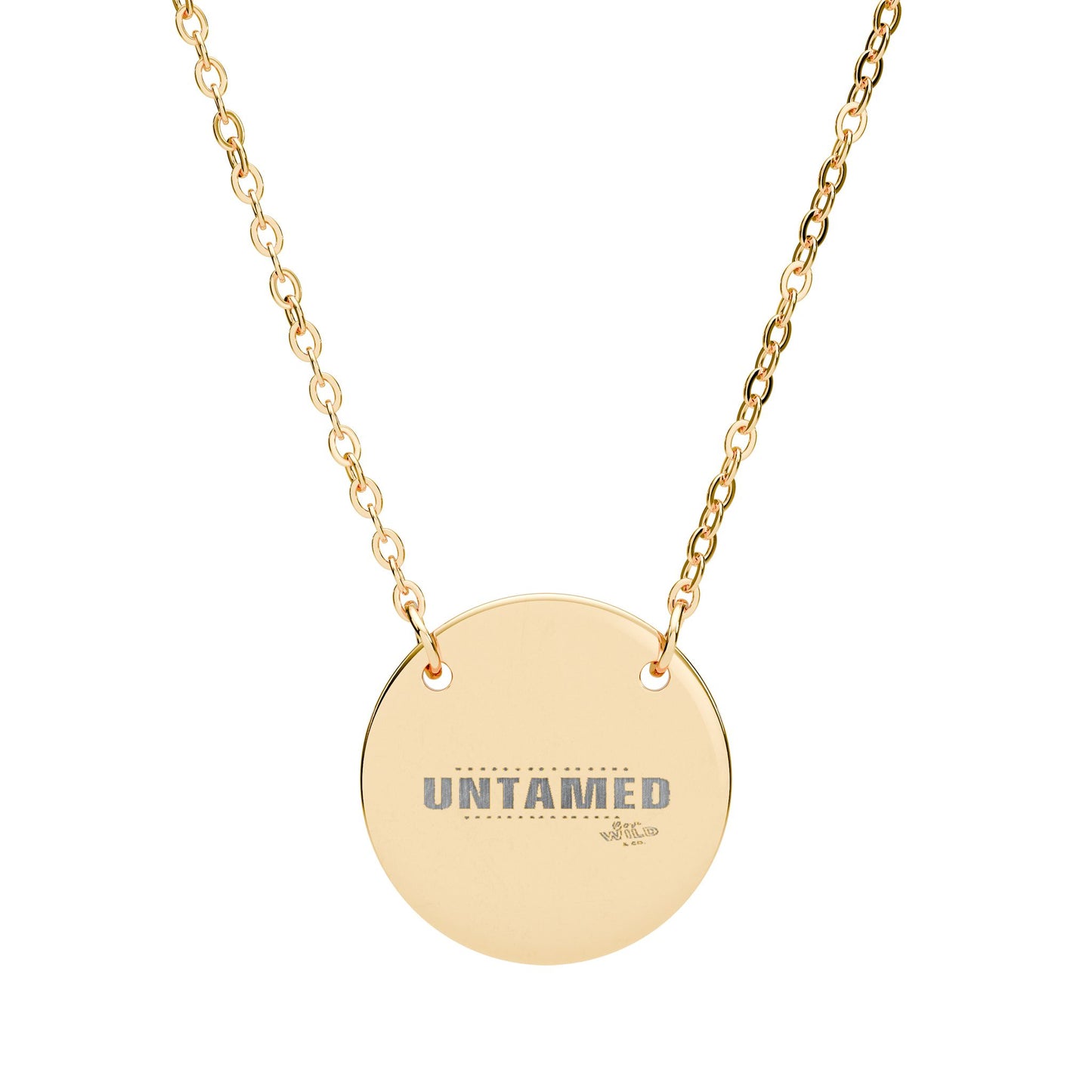 Engraved Untamed Circle Necklace-customizable