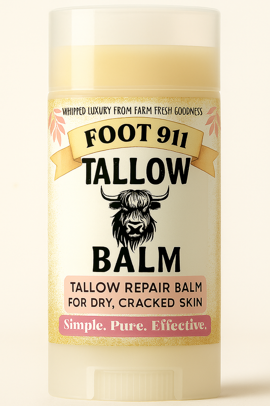 Foot Magic: 911 Dry, Cracked Heel Tallow Stick