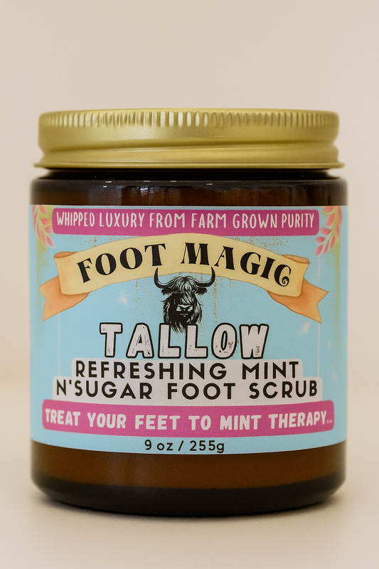 Foot Magic: Tallow Sugar Scrub Refreshing Mint